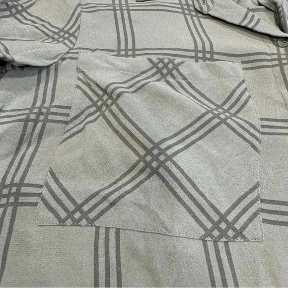 Eileen Fisher silk gray plaid button up short dress size XXS perfect condition - Picture 7 of 9